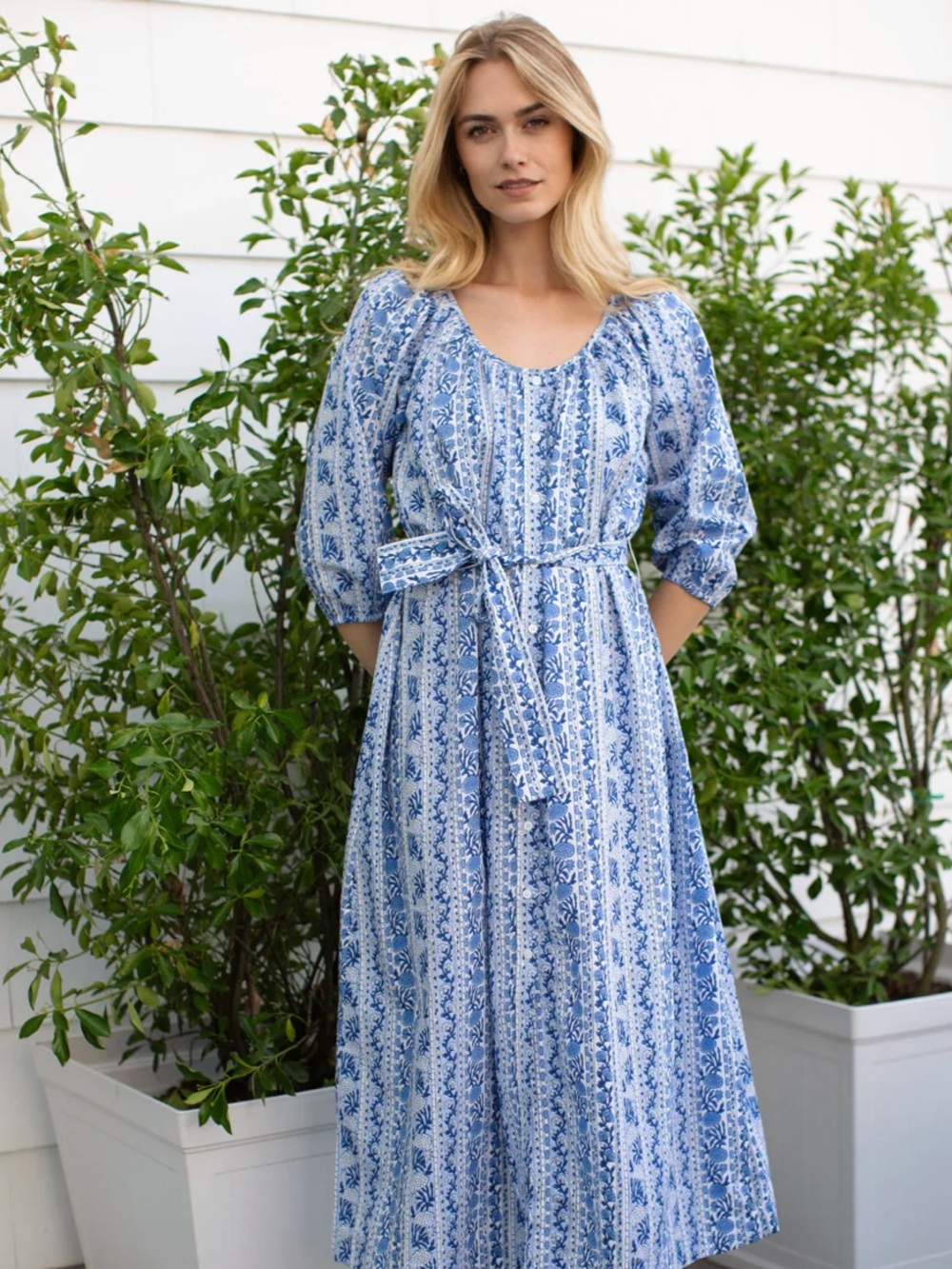 NEW Marea by Liz Joy Sophie dress. M. Atlantic Wisteria. NWOT - Picture 6 of 10